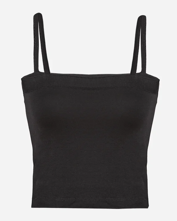 Top Ten  Women Lifestyle Tank Black Md-01 cropped tank top