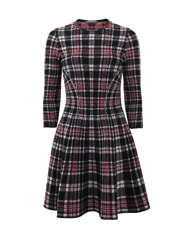 Check Plaid Full Bottom Dress Tunics Corduroy durable