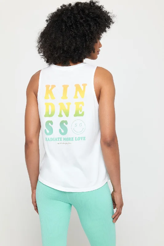 Radiate Kindness Jade Tank scoop neck tank