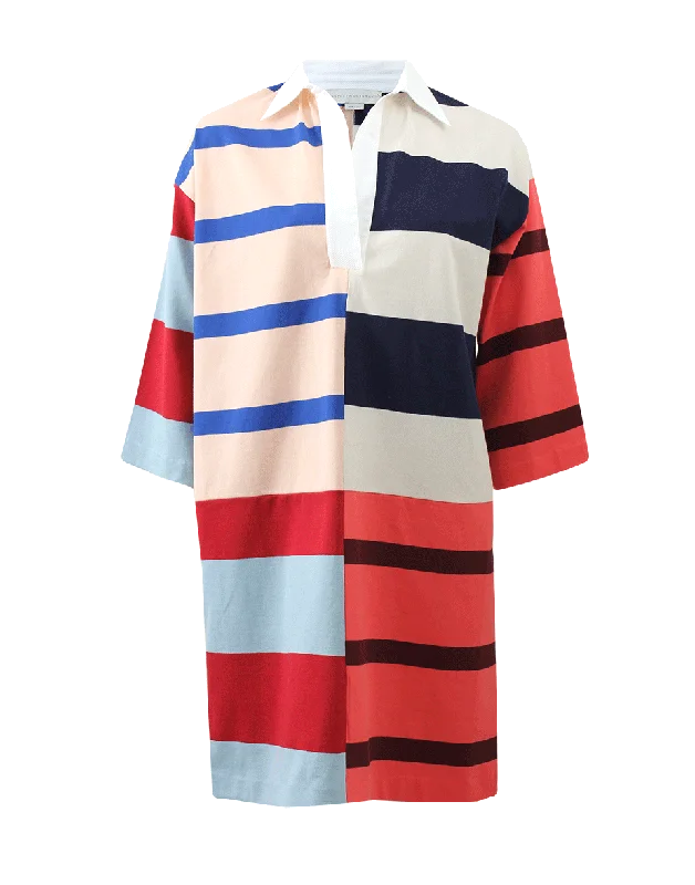 Stripe Polo Dress Tunics Occasion special