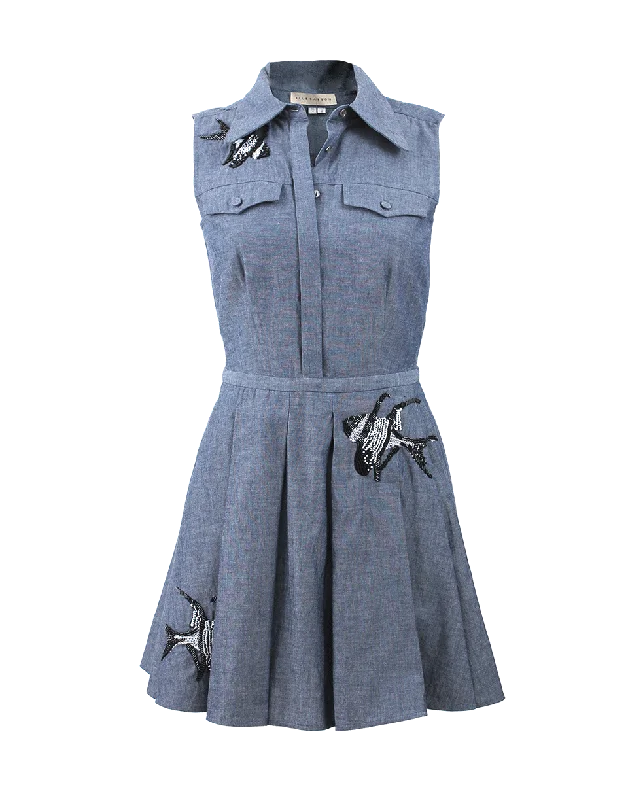 Guppy Open Back Dress Tunics Solid Classic