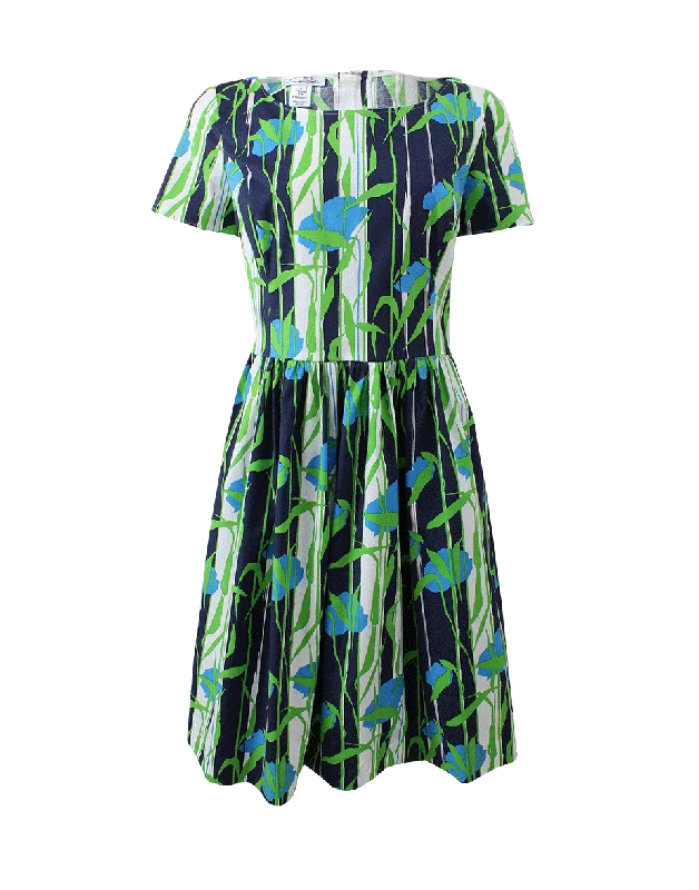 Floral Print Dress Tunics Long Elegant