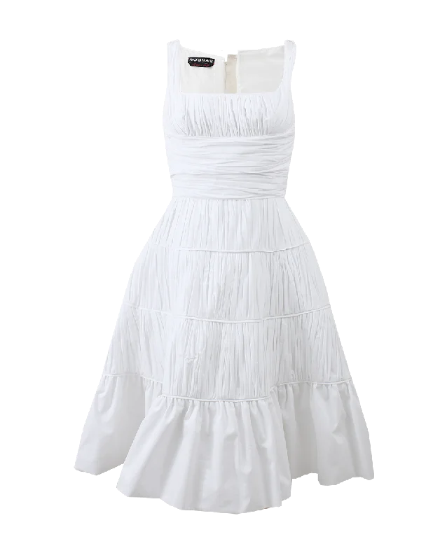 Plisse Full Bottom Dress Tunics Spring floral