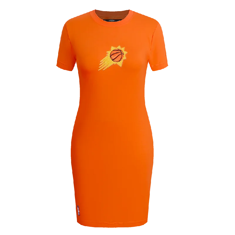 NBA PHOENIX SUNS CLASSIC WOMEN'S BODY CON DRESS (ORANGE) Tunics Cozy soft