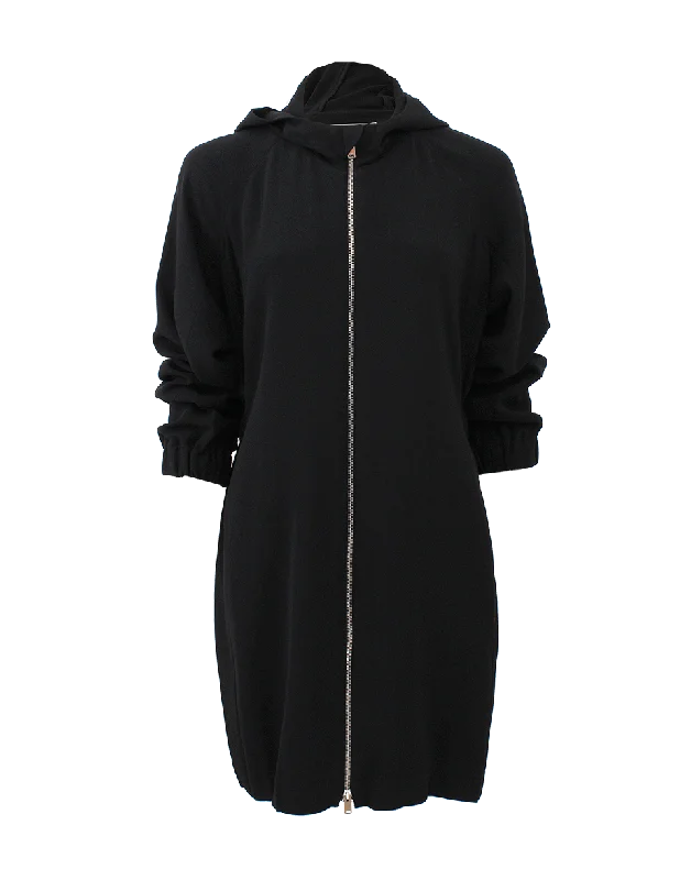 Zip Front Dress With Hood Tunics Cozy comfortable