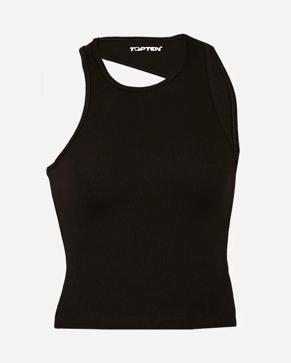 Top Ten Pedli Kumas Women Lifestyle Tank Black Md-13 off shoulder tank