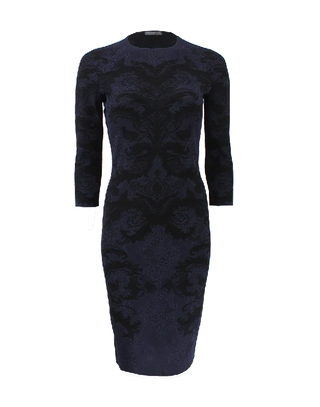 Baroque Lace Knit Dress Tunics Bestseller popular