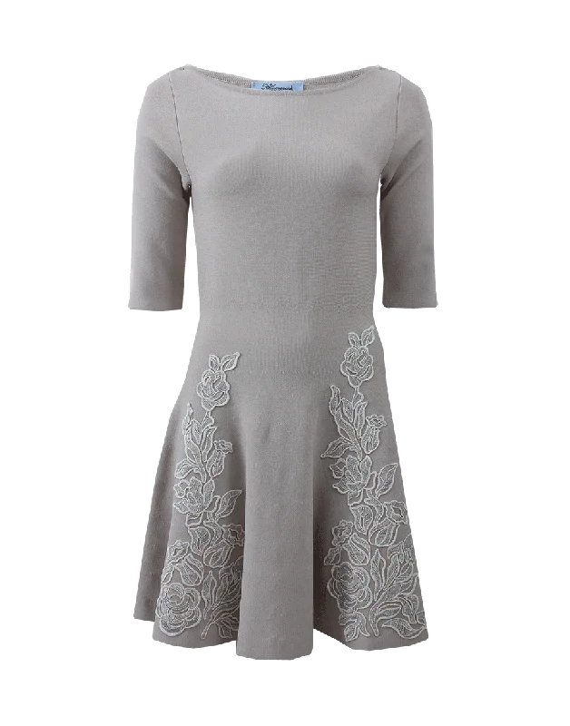 Floral Embroidered Dress Tunics Summer linen