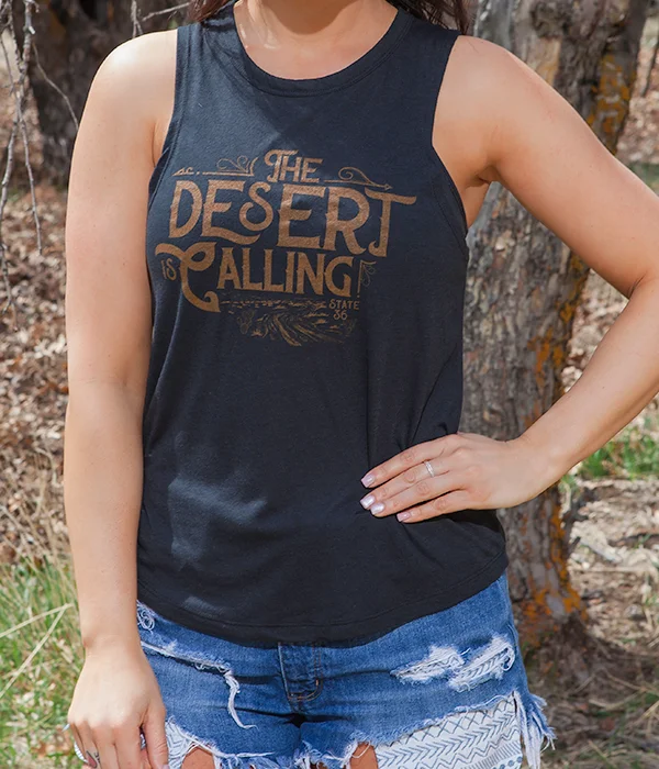 Muscle Tank - Desert is Calling crossback tank top