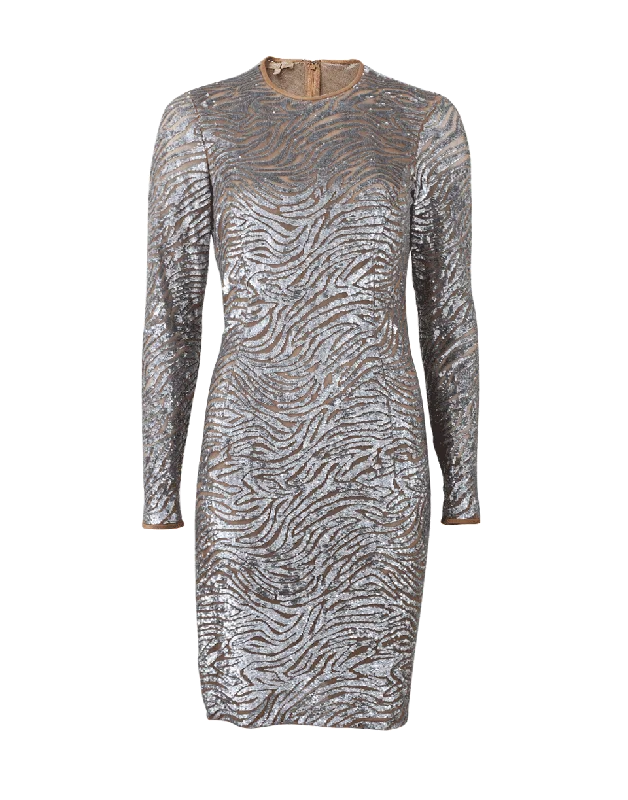 Sequined Tulle Dress Tunics Formal black