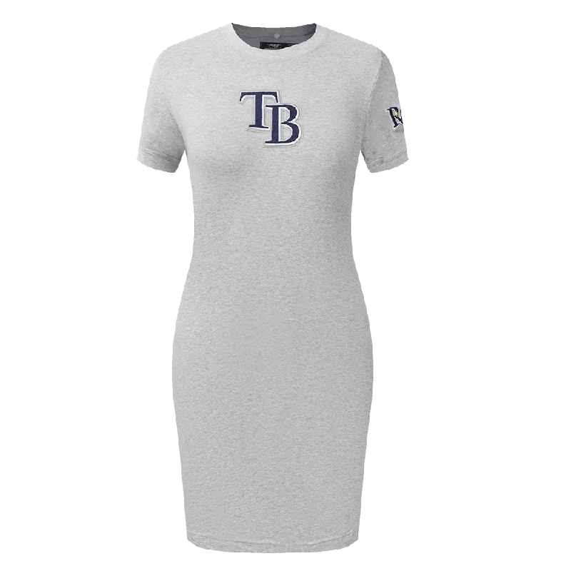 MLB TAMPA BAY RAYS CLASSIC WOMEN'S BODY CON DRESS (HEATHER GREY) Casual Short Summer