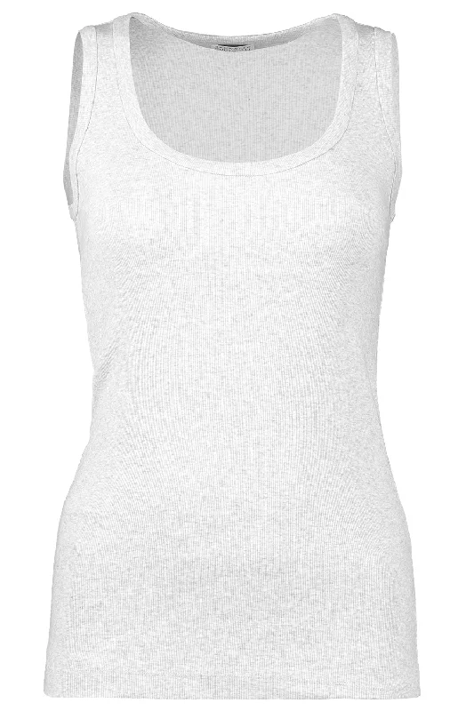 Ribbed Scoop Neck Tank fashionable tank top