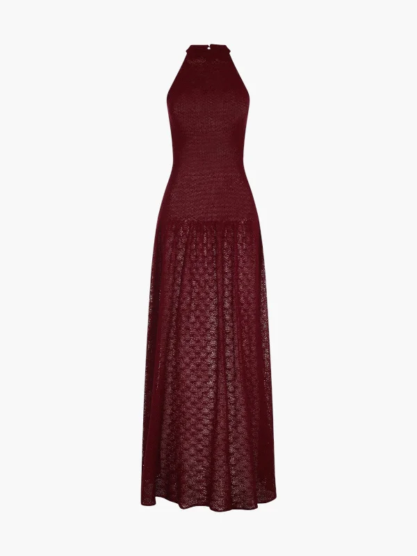 Cayo Maxi Knit Dress | Wine Tunics Stylish modern