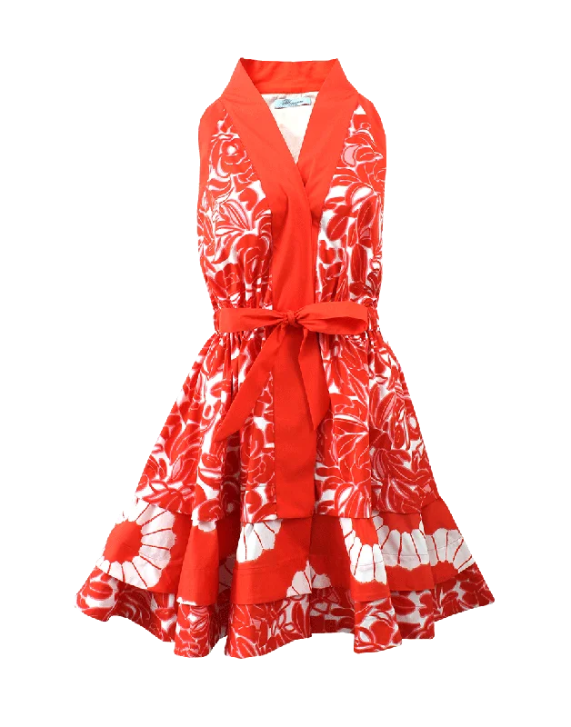 Drawstring Waist Print Dress Tunics Fall fleece
