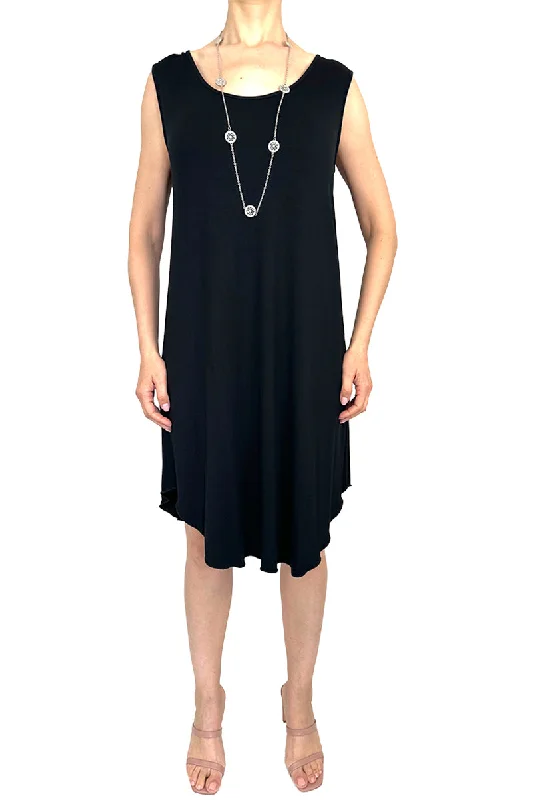 Women's Dress Black Sleeveless Comfort Design in Quality Stretch Breathable Fabric Travel Friendly non Crease Fabric Sizes S-XXLARGE Made In Canada Yvonne Marie Boutiques Now On Sale Tunics Short Trendy Women's Dress Black Sleeveless Comfort Design in Quality Stretch Breathable Fabric Travel Friendly non Crease Fabric Sizes S-XXLARGE Made In Canada Yvonne Marie Boutiques Now On Sale Tunics Short Trendy