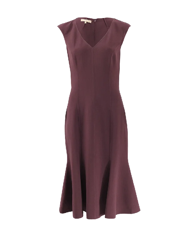 V-Neck Fitted Dress Halter Neckline Beach