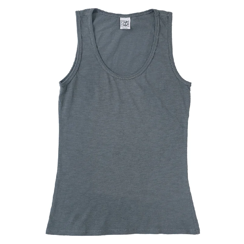 Peace Store Cotton Tank Top - Heather Mouse bold tank top