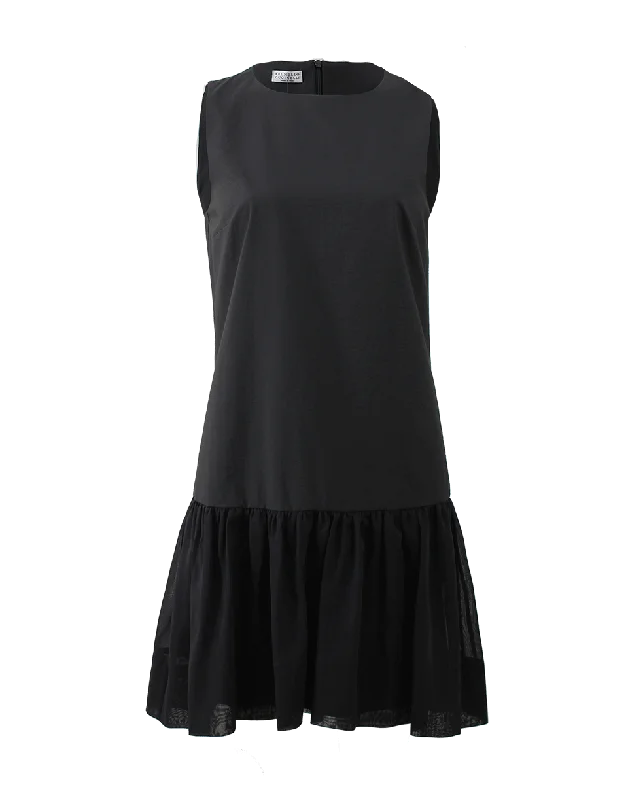 Gauze Flounce Dress Tunics Hiking breathable