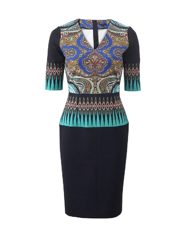 Paisley Jersey Dress Tunics Fleece cozy