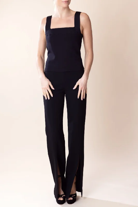 Madine Tank Top -  Black stylish tank top