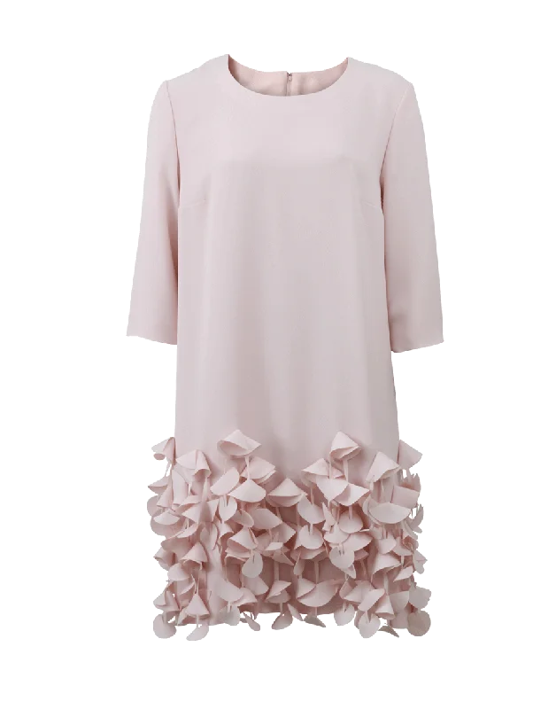Petal Hem Shift Dress Tunics Long Elegant