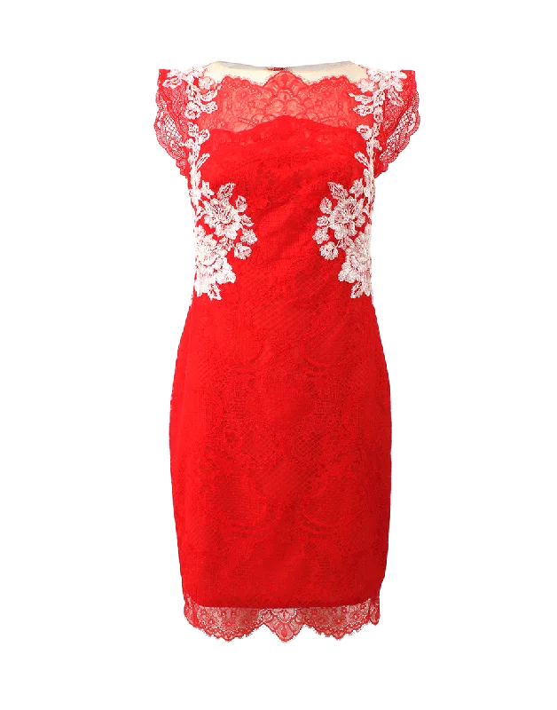 Embroidered Lace Detail Dress Tunics Party sparkling
