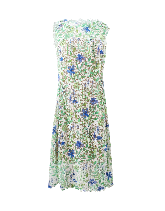 Floral Lace Crochet Dress Tunic Top Casual