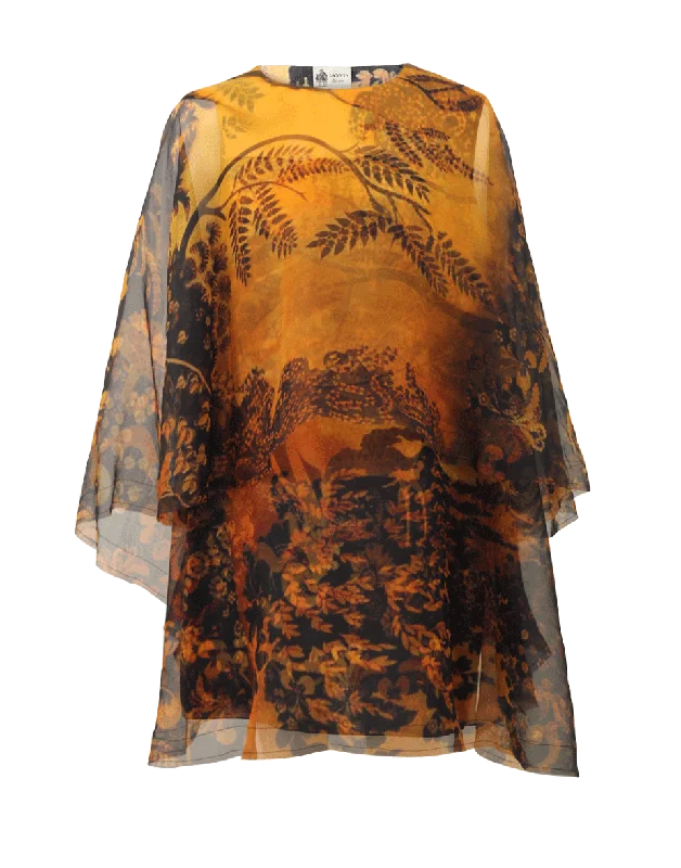 Animal Organza Overlay Dress Tunics Luxurious high-end