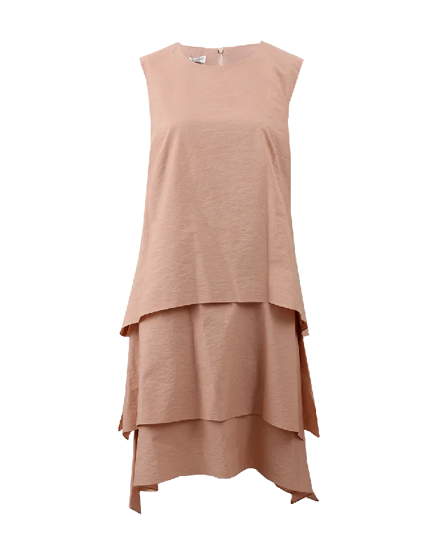 Trapeze Bottom Cotton Dress Tunics Office stylish