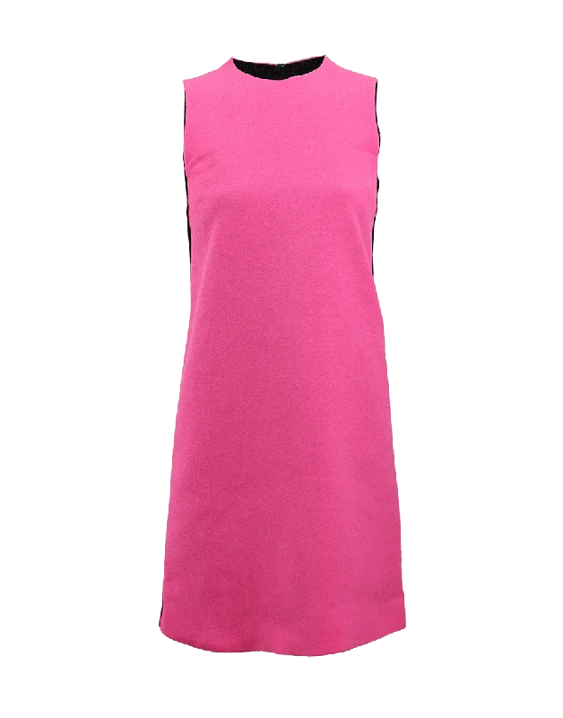 Bi-Colored Shift Dress Off-the-shoulder Chic Trendy
