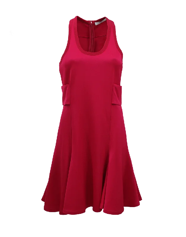 Racer Back Flounce Dress empire Waist empire