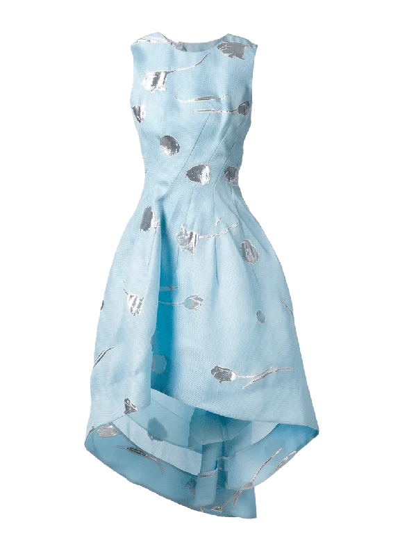 Tulip Jacquard Dress Boatneck Modish Everyday