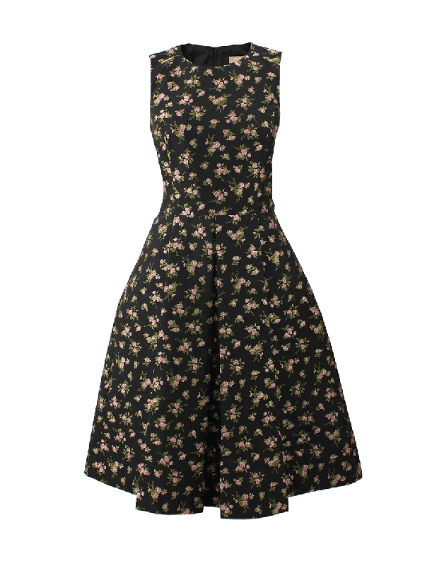 Inverted Pleat A-Line Dress Tunics Sophisticated sleek