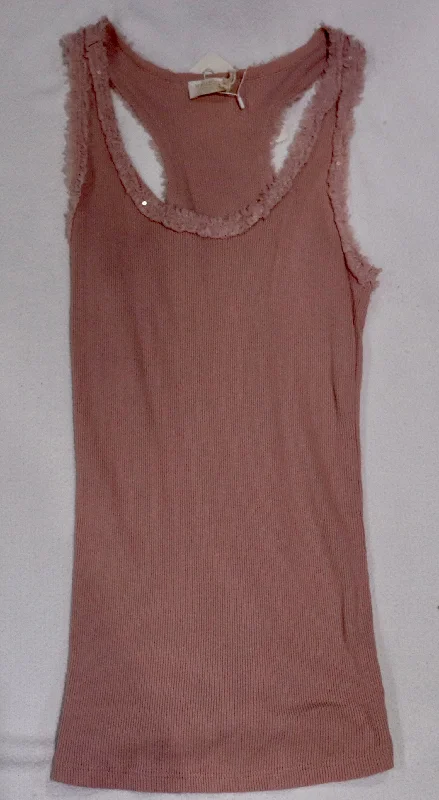 Woman's Pink Razorback Tank stretchy tank top