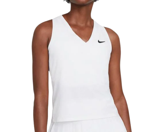 Nike Court Victory Women Tennis Tennis Tank White/Black spandex blend tank
