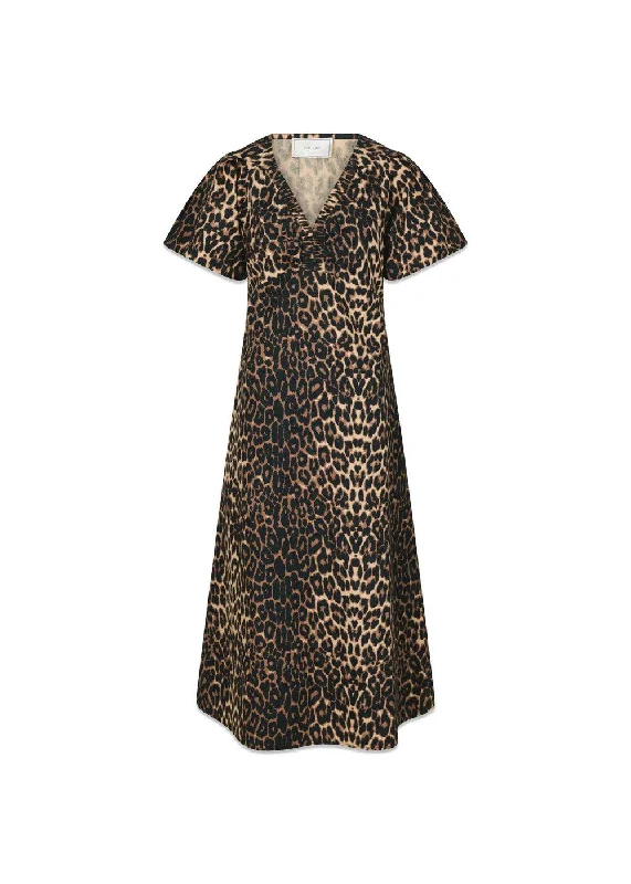 Illana Leo Dress - Leopard Maxi Flowy Bohemian