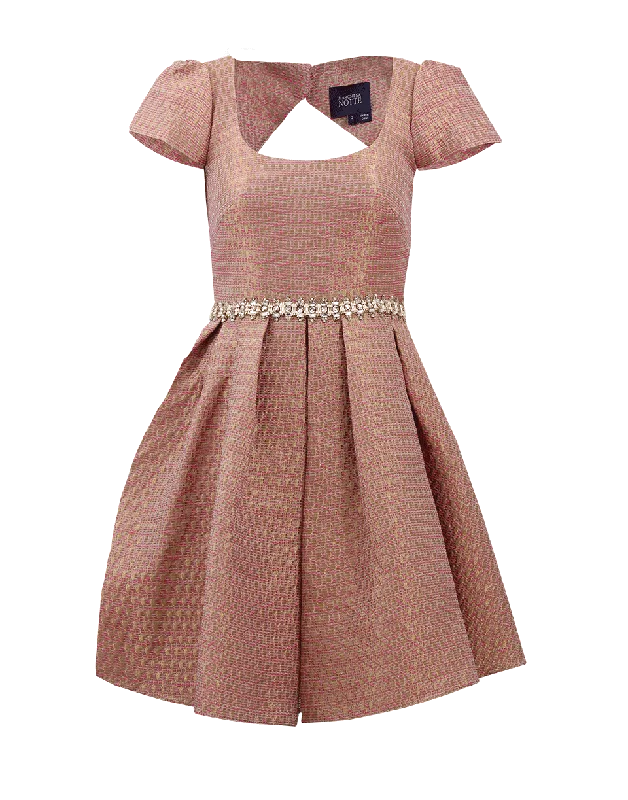 Metallic Brocade Cocktail Dress Tunics Sophisticated sleek