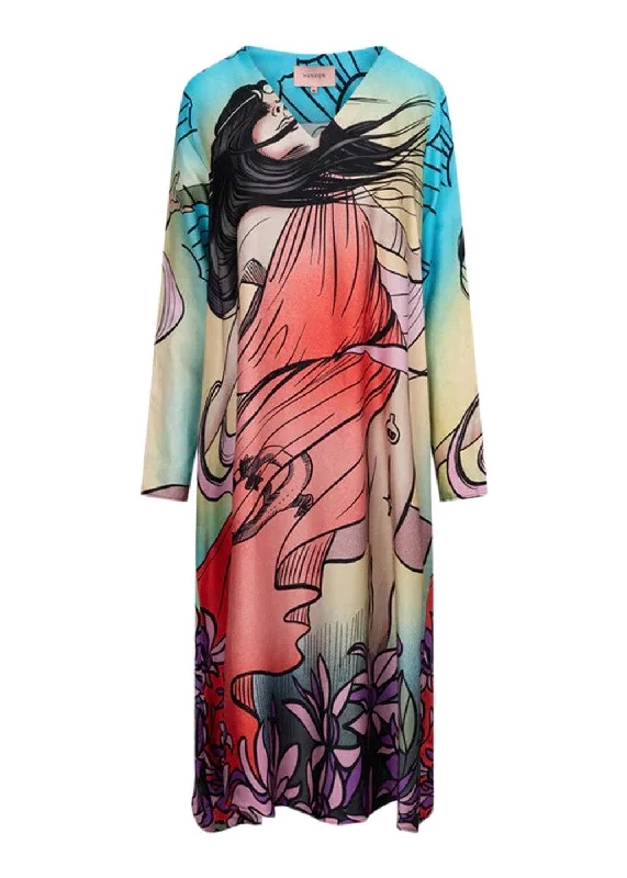 Stevie Dress - The Witch Art Print Tunics Leisure comfortable