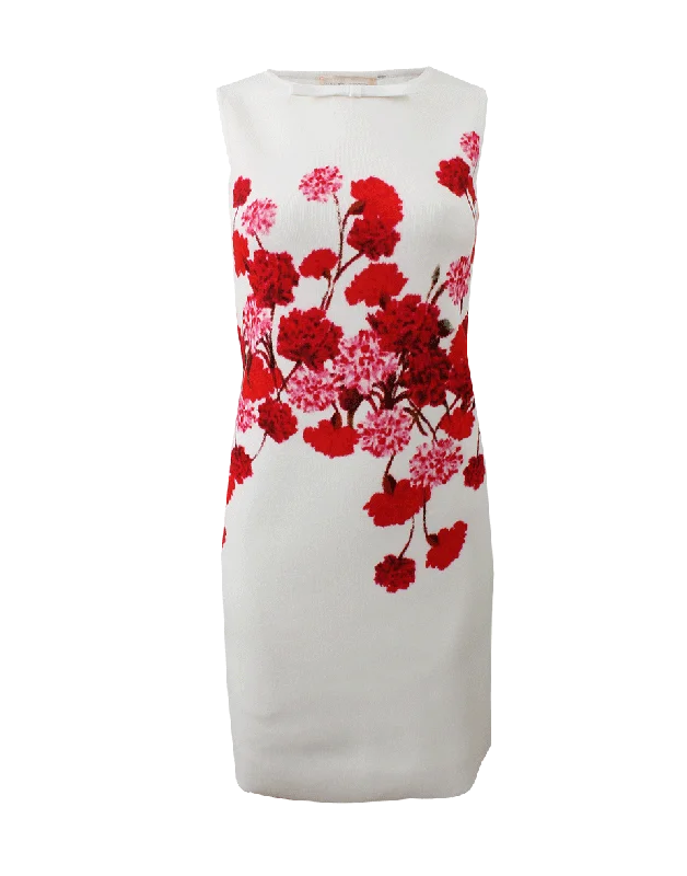 Floral Knit Dress Tunics Leisure comfortable