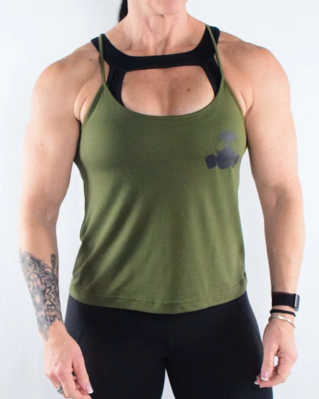 Ember Tank | Olive boho tank top