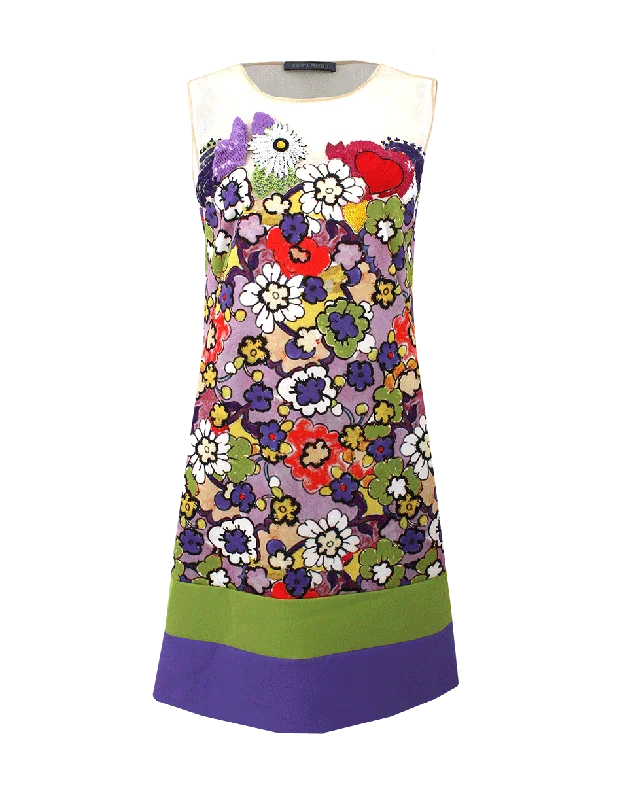Violet Print Dress Tunics Fall fleece