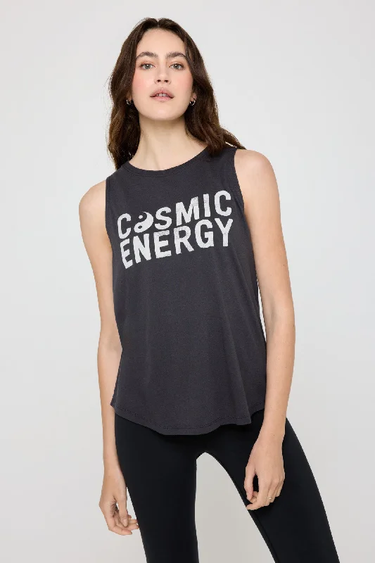 Cosmic Jade Muscle Tank teal tank top