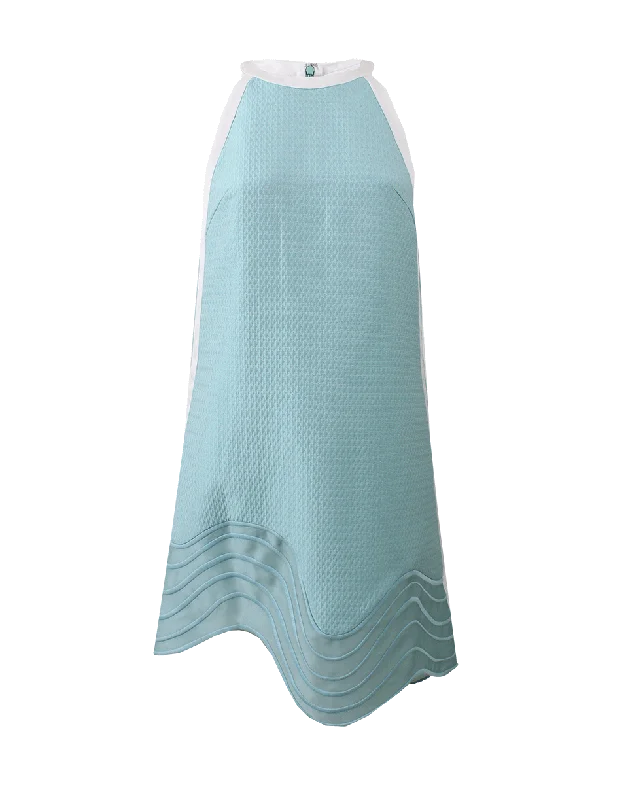 Wavy Hem Dress Tunics Wedding white