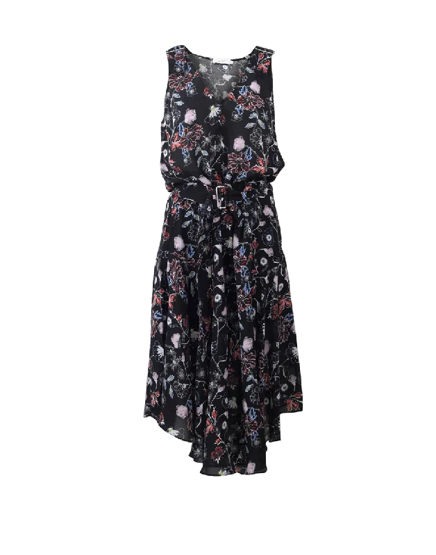 Costello Belted Dress Elegant Long Evening