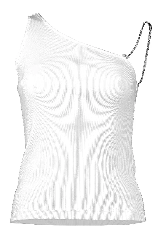 Chain Detail Asym Tank chic tank top