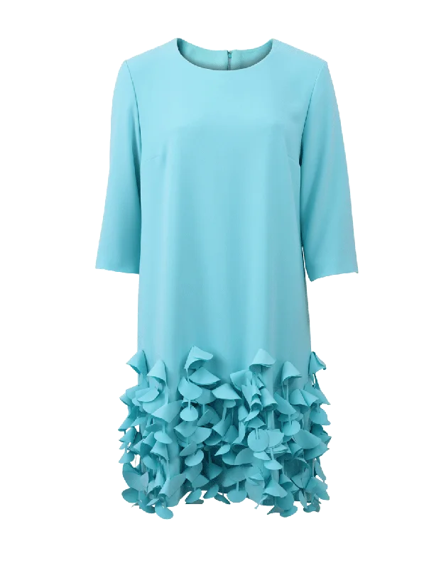 Petal Hem Shift Dress Tunic Top Casual