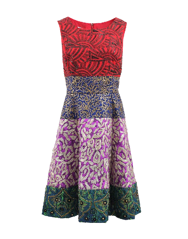 Embellished Color Block Dress Tunics Bestseller popular