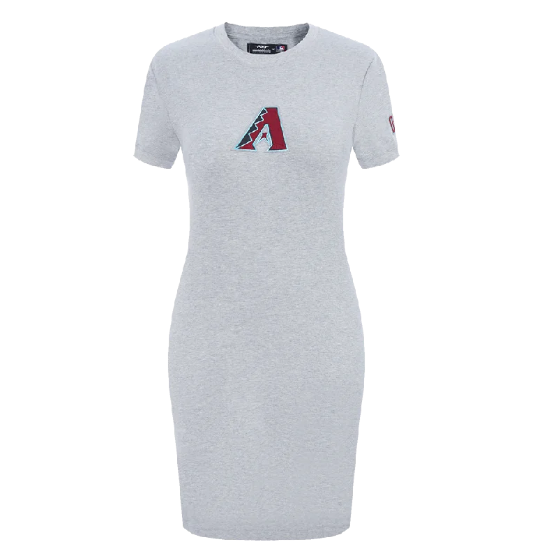 MLB ARIZONA DIAMONDBACKS CLASSIC WOMEN'S BODY CON DRESS (HEATHER GREY) Elegant Long Evening