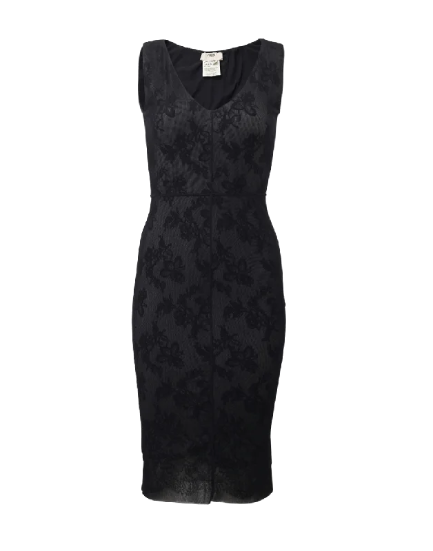 Lace Underlay Floral Dress Tunics Plaid country