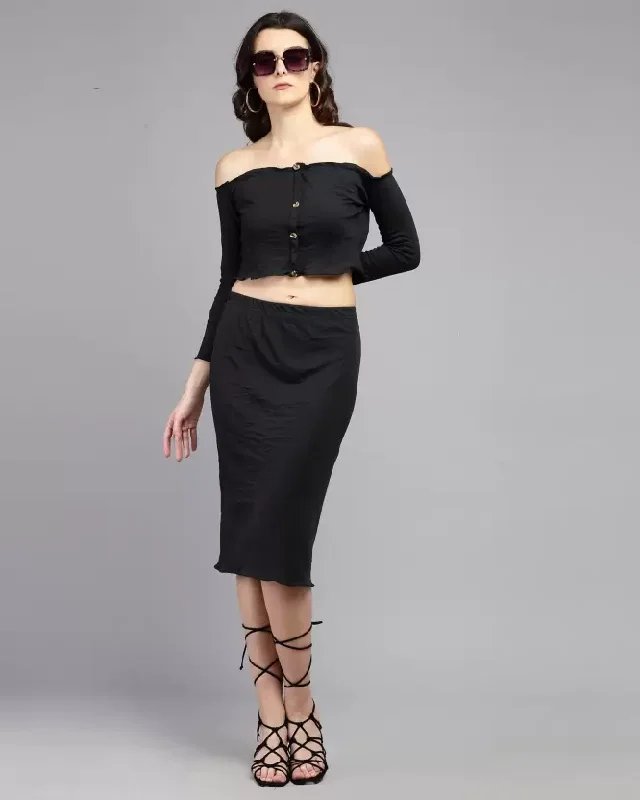 Women Two Piece Dress Black Dress Tunics Luxurious premium